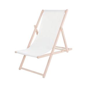 Záhradné lehátko biele/buk PSWW vyobraziť