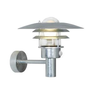 Nordlux - Vonkajšie nástenné svietidlo so senzorom LONSTRUP 1xE27/60W/230V IP44 strieborné 71412031 vyobraziť