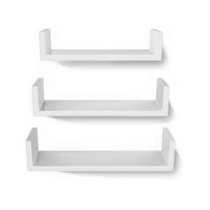 Sada 3 ks nástenných políc SHELFY, biela LWS40WT vyobraziť