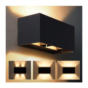 Brilagi - LED Vonkajšie nástenné svietidlo DOUBLE CUBE LED/12W/230V čierna IP65 WO-HR60861-2-LED-OEM vyobraziť