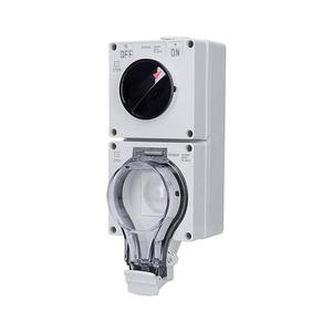 5B351 - Zásuvka pre vlhké prostredie so zabudovaným vypínačom 230V/16A IP66 5B351 vyobraziť