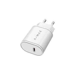 Aligator AX0001V - Rýchlonabíjací adaptér A-MAX Power Delivery 20W USB-C biely AX0001V vyobraziť