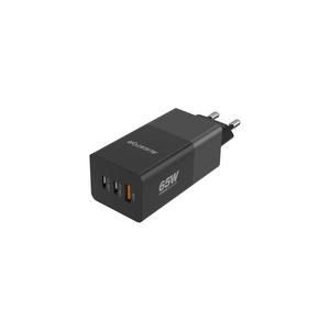 Aligator CHPD0027 - Rýchlonabíjací adaptér GaN PD 65W 2xUSB-C + USB-A čierna CHPD0027 vyobraziť