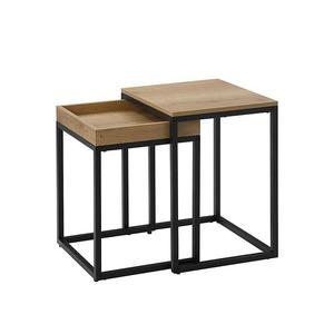 Sada 2× odkladacích stolíkov ELDUR hnedá/čierna LNT02NV1 vyobraziť