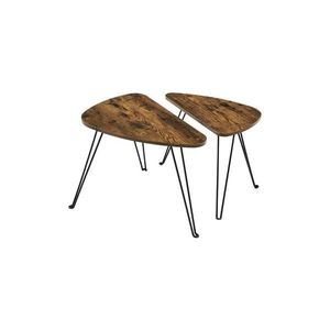 Sada 2x odkladacích stolíkov ELDUR hnedá/čierna LNT012B01 vyobraziť