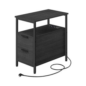 Odkladací stolík s integrovanými zásuvkami a USB portami ROD čierna LET325B22 vyobraziť