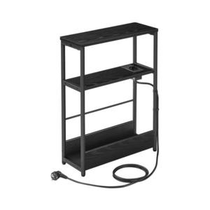 Odkladací stolík s integrovanou zásuvkou a USB portami ROD čierny LET335B02V1 vyobraziť