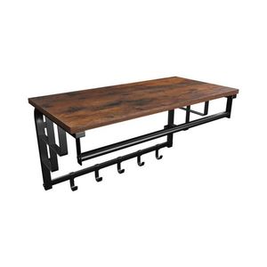 Nástenný vešiak s policou NATE hnedá/čierna LCR12BX vyobraziť