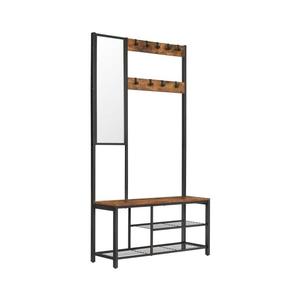 Stojanový vešiak so zrkadlom NAVOR hnedá/čierna HSR050B01V1 vyobraziť