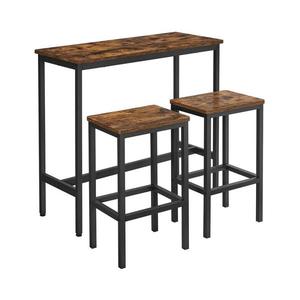 Sada: barový stôl a 2x barové stoličky BARTIS, hnedá/čierna LBT218B01V1 vyobraziť