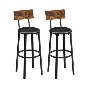 Barová stolička AVEN hnedá/čierna LBC069B81V2 vyobraziť