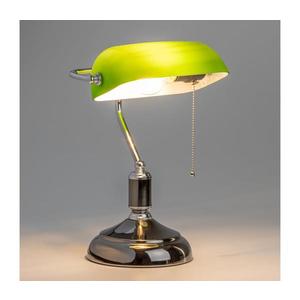 Brilagi - Stolná lampa BANK OFFICE 1xE27/60W/230V čierna/strieborná/zelená L352-ZE/CRSTR vyobraziť