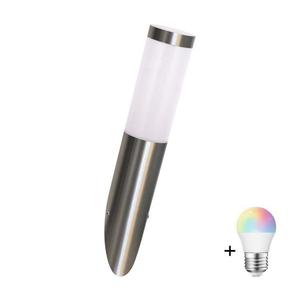 LED RGBW stmievateľné vonkajšie nástenné svietidlo LIVIA 1xE27/6, 5W/230V IP44 strieborné SA0462+AI0818 vyobraziť