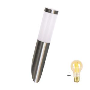 LED stmievateľné vonkajšie nástenné svietidlo LIVIA 1xE27/6W/230V IP44 strieborná SA0462+AI0042 vyobraziť