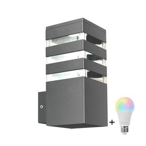 LED RGBW stmievateľné vonkajšie nástenné svietidlo TEKSAS 1xE27/12W/230V IP44 antracit SA1549+AI1797 vyobraziť