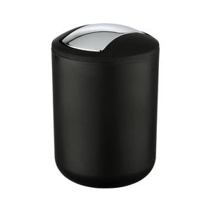 WENKO 21211100 - Odpadkový kôš BRASIL 14x21 cm čierny/lesklý chróm 21211100 vyobraziť