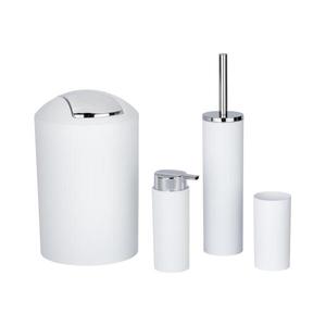 WENKO 24077800 - Sada CALVO 6, 5x13 cm biela/lesklý chróm 24077800 vyobraziť