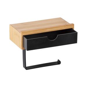 WENKO 24754100 - Držiak toaletného papiera BAMBUSA 18, 5x14 cm hnedá/čierna 24754100 vyobraziť