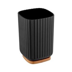 WENKO 25297100 - Kelímok na zubnú kefku ROTELLO 8, 5x11 cm čierna/hnedá 25297100 vyobraziť