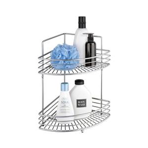 WENKO 16821100 - Rohový regál MILANO 31, 5 x 37 cm, lesklý chróm 16821100 vyobraziť