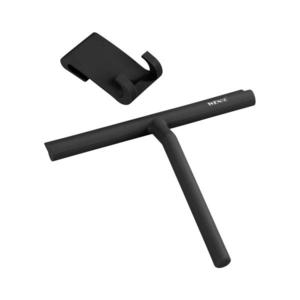 WENKO 24171100 - Stierka do sprchy MOLA 21 x 24, 5 cm nerez/čierna 24171100 vyobraziť