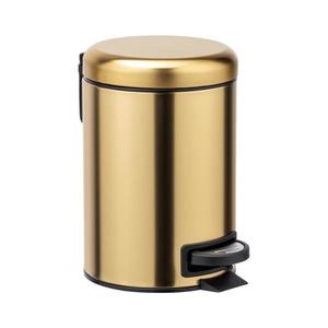 WENKO 24009800 - Odpadkový kôš LEMAN 17x25 cm nerez/zlatá/čierna 24009800 vyobraziť