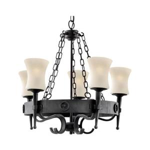 Searchlight 0815-5BK - Závesný luster na reťazi CARTWHEEL 5xE27/60W/230V čierna 0815-5BK vyobraziť