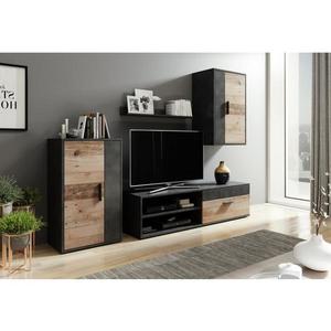 Obývacia stena BRICK hnedá/čierna 5907758722770 vyobraziť