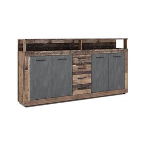 Komoda RUNA tmavohnedá/antracit 5907758727010 vyobraziť