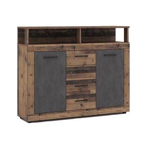 Komoda RUNA tmavohnedá/antracitová 5907758729601 vyobraziť