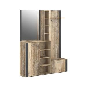 Predsieňová stena so zrkadlom KEVIN hnedá/čierna 5907758726068 vyobraziť