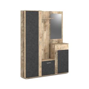 Predsieňová stena so zrkadlom NOLAN hnedá/grafit 5907758725016 vyobraziť