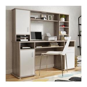 Písací stôl s policou ELIAN dub sonoma sivá/biela 5907758722527 vyobraziť