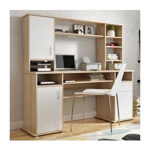 Písací stôl s policou ELIAN dub sonoma/biela 5907758722510 vyobraziť