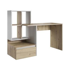 Písací stôl s policou MARLO dub artisan/biela 5904804565510 vyobraziť