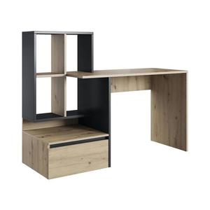 Písací stôl s policou MARLO dub artisan/antracit 5907758724927 vyobraziť