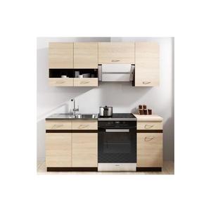 Kuchynská linka VALERIA 180 cm hnedá/dub sonoma 5907758722183 vyobraziť