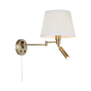 Markslöjd 109017- LED nástenné svietidlo PIVOT 1xE27/40W/230V + LED/4W krémová/mosadz 109017 vyobraziť