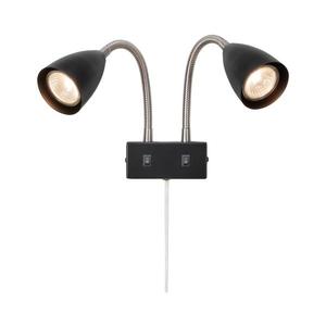 Markslöjd 108901 - Nástenné bodové svietidlo CIRO 2xGU10/7W/230V čierna 108901 vyobraziť