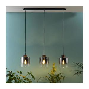 Brilliant - Luster na lanku BETH 3xE27/60W/230V čierna/dymová 75573/20 vyobraziť