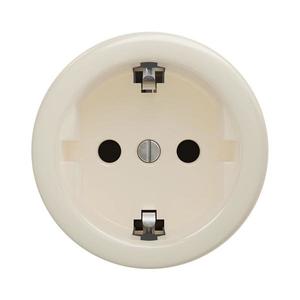 lap - Retro domová zásuvka bez rámčeka SCHUKO 230V/16A béžová B/ZS vyobraziť