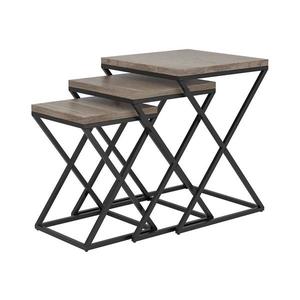 Eglo 424783 - SADA 3× odkladacích stolíkov CLONMANY hnedá/čierna 424783 vyobraziť