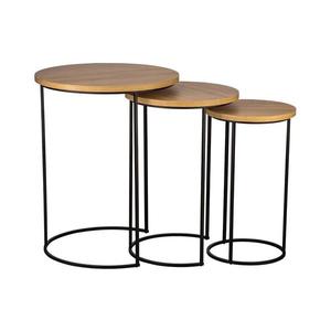 Eglo 424053 - SADA 3x Odkladací stolík TOWADA hnedá/čierna 424053 vyobraziť