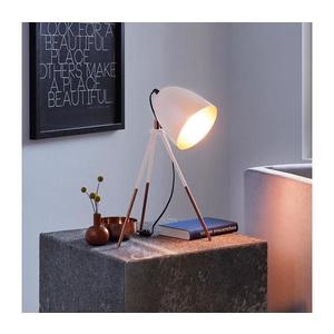 Eglo 49727 - Stolná lampa CHESTER 1xE27/60W/230V biela/medená 49727 vyobraziť