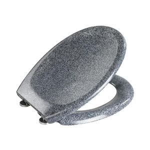WENKO 18902100-WC toaletné sedadlo OTTANA 44, 5x37, 5 cm granit/šedá/strieborná 18902100 vyobraziť