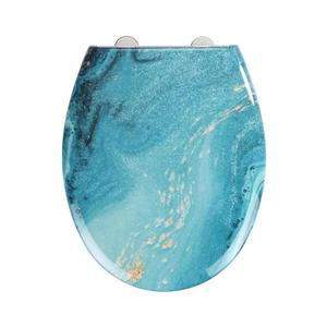 WENKO 23571100-WC WC sedadlo, nosnosť 300/350 kg, 44, 5x37 cm, pestrofarebné/strieborné 23571100 vyobraziť