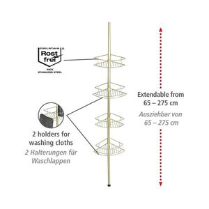 WENKO 24569100-Rohová polica DOLCEDO 31x275 cm zlatá 24569100 vyobraziť