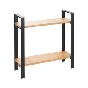 WENKO 53029100 - Polica LOU 32x33 cm čierna/hnedá 53029100 vyobraziť