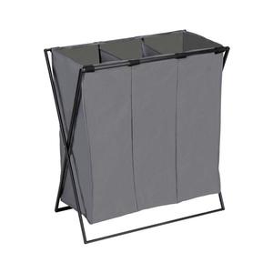 WENKO 71297800 - Kôš na bielizeň TRIO 69x76 cm sivá/čierna 71297800 vyobraziť