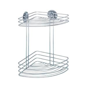 WENKO 18914100 - Rohová polica TURBO-LOC, okrúhla oceľová, 26, 5x33 cm, lesklý chróm 18914100 vyobraziť